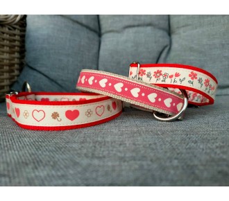 Collar for small dogs hearts